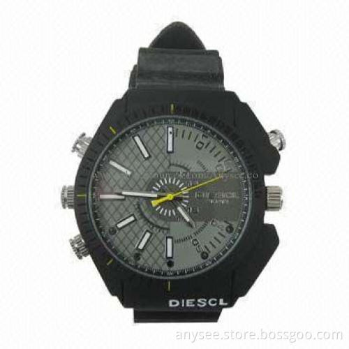 Waterproof 8GB 1,080P Full HD Fashion Watch Camera/DVR, Supports Night Vision